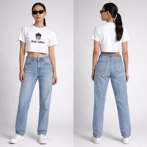 Marithé + François Girbaud Vintage Stonewashed Jeans High Rise Tapered J1736